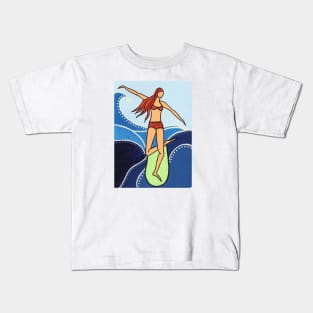 surfer girl Kids T-Shirt